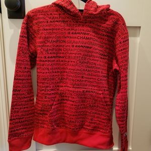 Red Champion sweatshirt